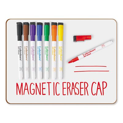 Magnetic Write & Wipe Markers with Eraser Caps at Lakeshore Learning