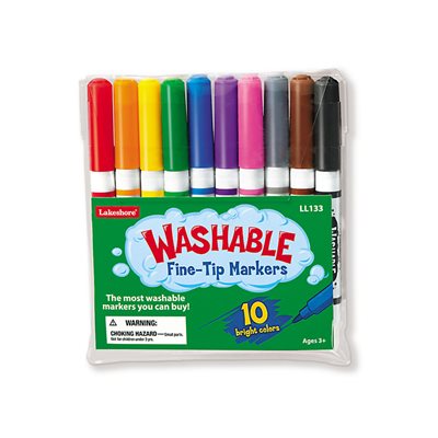 Lakeshore Best-Buy Washable Fine-Tip Markers - Class Pack