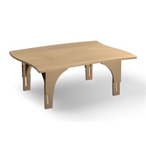 Natural Pod™ Reach - Table - Côtés incurvés - Patte réglable en Érable Fusion - 48'' L x 36'' P - Petites pattes