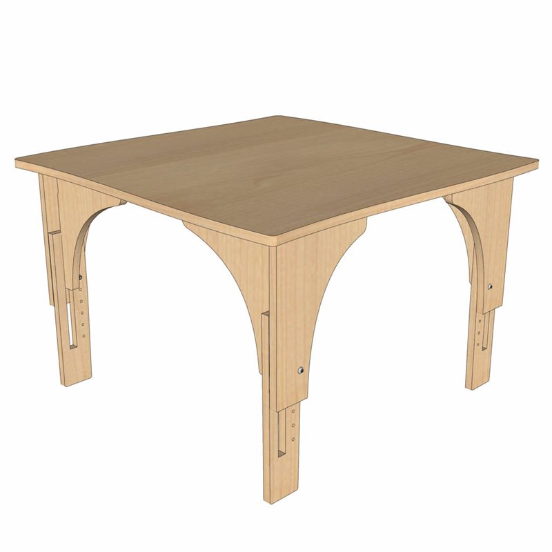 Natural Pod™ Reach - Table - Curved Sides - Adjustable Leg In Fusion 