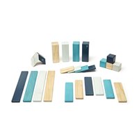 Tegu 24-Piece Magnetic Building Set-Blues