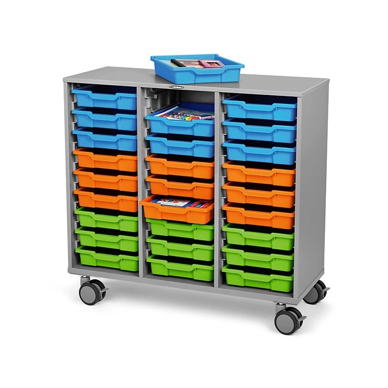 Flex-Space Mobile 27-Tray Storage Centre - Modern Gray